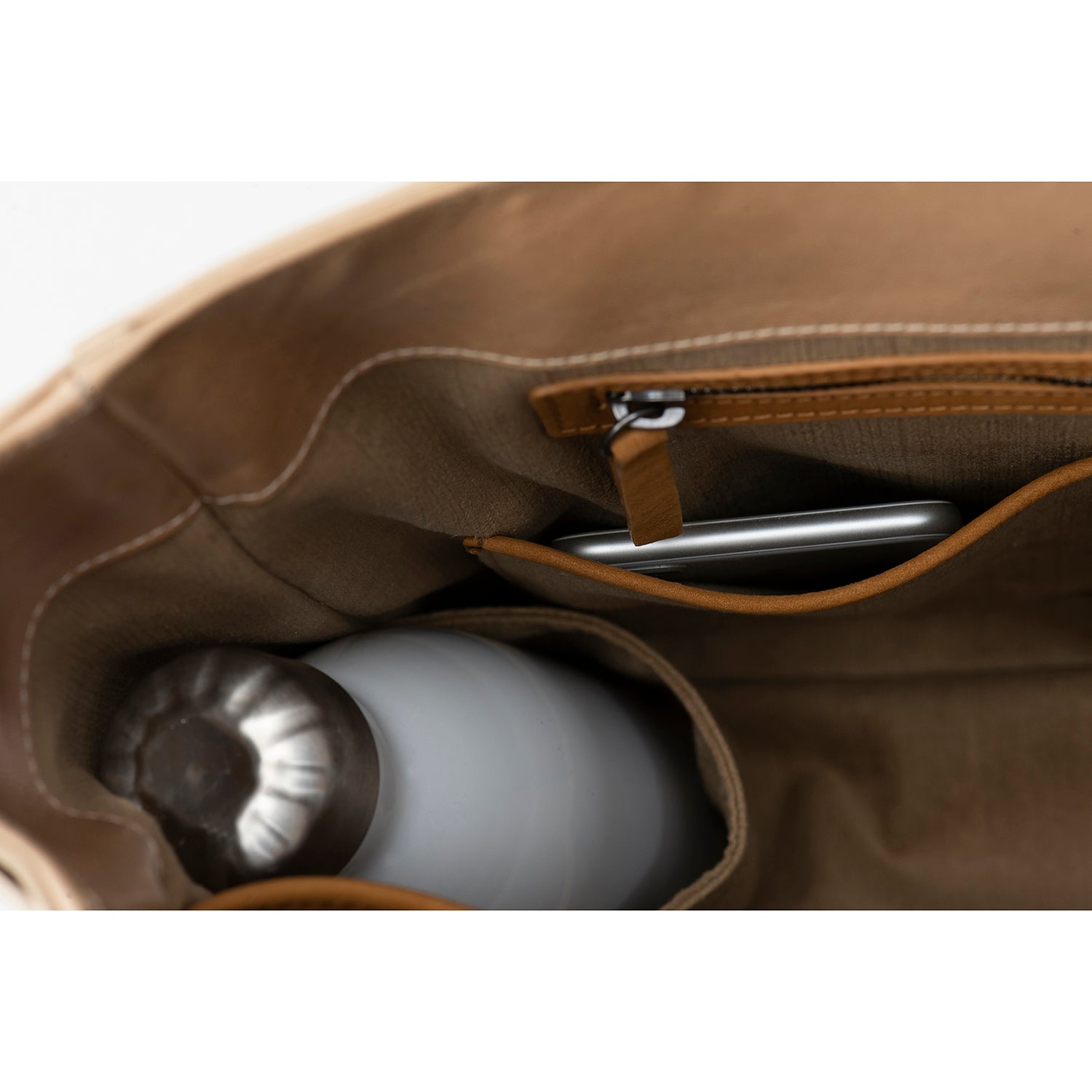 Taupe Leather Terra Tote